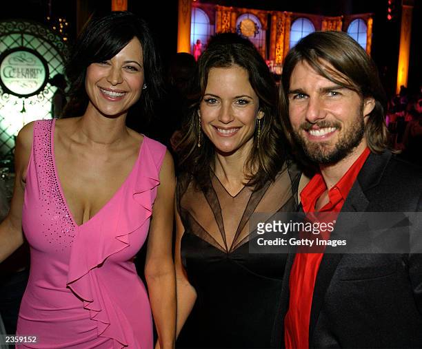 Actors Catherine Bell, Kelly Preston and Tom Cruise attend the Church of Scientology Celebrity Centre's 34th Annual Anniversary Gala at the Church of...
