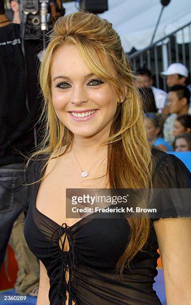 Actress Lindsay Lohan attends The 2003 Teen Choice Awards held at Universal Amphitheater on August 2, 2003 in Universal City, California.