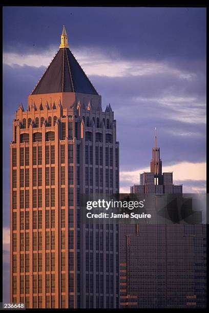 Scenic view of the Nations Bank building in downtown Atlanta, Georgia. Atlanta will host the 1996 Summer Olympic Games. Mandatory Credit: Jamie...