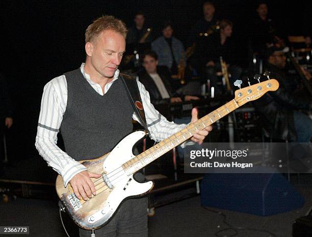 Sting at the Brit Awards rehearsals in London, England. 2/18/2002 Photo by Dave Hogan/Mission Pictures/Getty Images