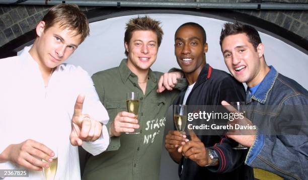 Duncan, Anthony, Lee Ryan and Simon, of BLUE in London.