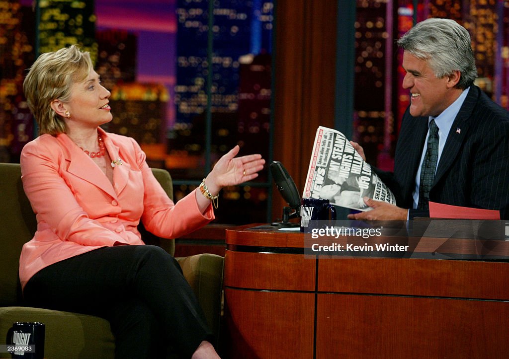 Senator Hillary Rodham Clinton and Jay Leno