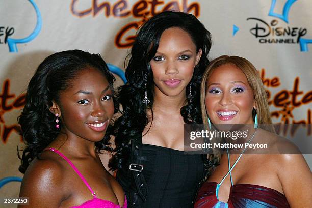 Kiely Williams, Adrienne Bailon, and Naturi Naughton of the group 3LW attend the premiere of Disney Channel's "The Cheetah Girls" at La Guardia High...