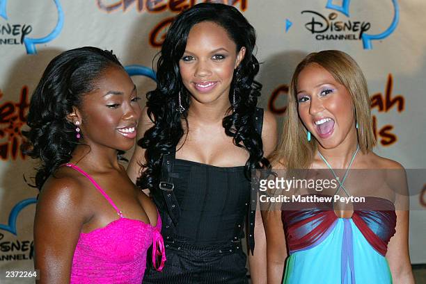Kiely Williams, Adrienne Bailon, and Naturi Naughton of the group 3LW attend the premiere of Disney Channel's "The Cheetah Girls" at La Guardia High...