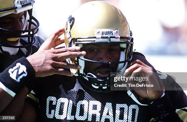 Teammates DURING THE BUFFALOS GAME AGAINST THE BAYLOR BEARS. Mandatory Credit: Tim Defrisco/ALLSPORT