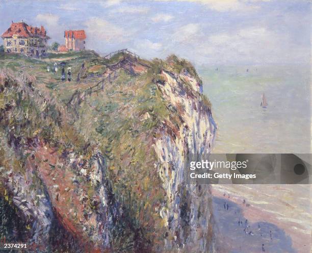 This handout photo from The National Gallery of Scotland shows a painting entitled 'The Cliffs near Dieppe" by the artist Monet. The Edinburgh...