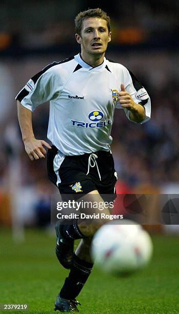 Michael Cummins of Port Vale in action during the Pre-Season Friendly match between Port Vale and Birmingham City held on July 30, 2003 at Vale Park,...