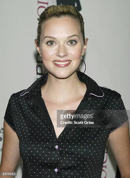 HiIlarie Burton poses backstage at the third annual Pantene Pro-Voice Concert on August 7, 2003 in New York City. The concert is designed to select...