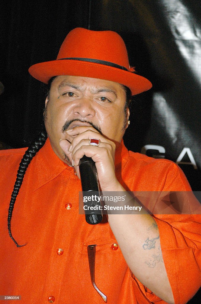 S Ridd Ganxsta Ridd of Boo Yaa Tribe performs at the CD listening party for ...