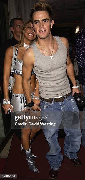 Pge 3 Model Jodie Marsh attends Pge 3 Model Lyndsay Dawn McKenzie's 25th Birthday party , with her boyfriend at The Mayfair Club August 9, 2003 in...