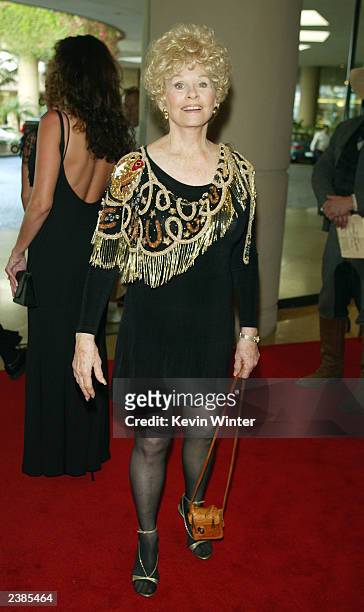 Actress Sue Ane Langdon arrives at the 21st Annual Golden Boot Awards at the Beverly Hilton Hotel on August 9, 2003 in Beverly Hills, California.