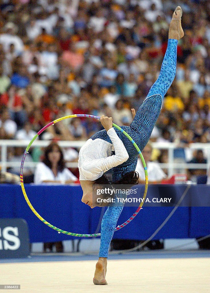 Larissa Barata of Brazil performs her ro