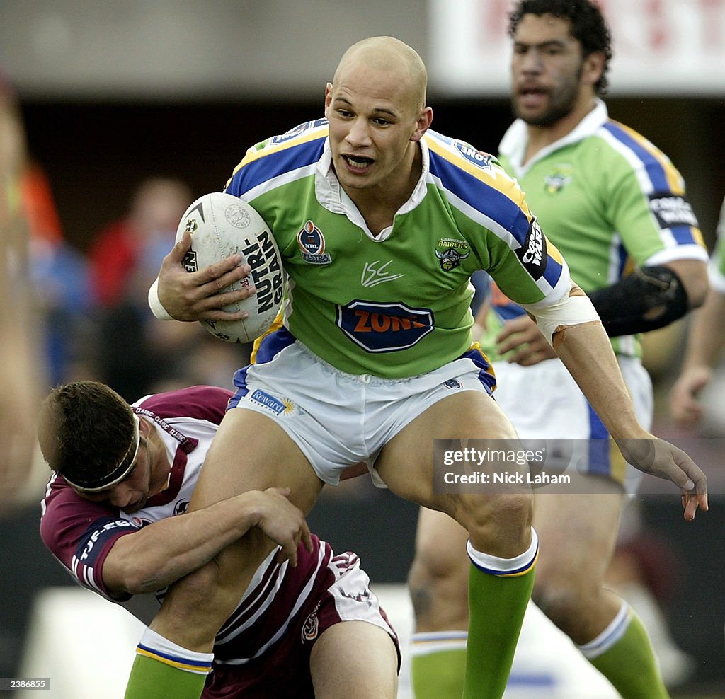 Tyran Smith of the Raiders in action