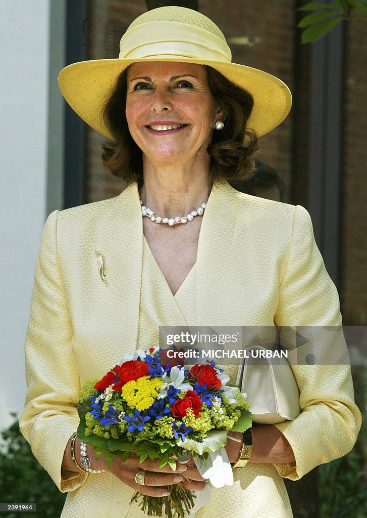 Sweden's  Queen Silvia smiles 15 June 20