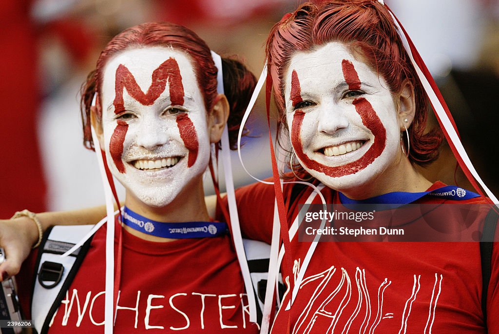 Two female Manchester United fans 