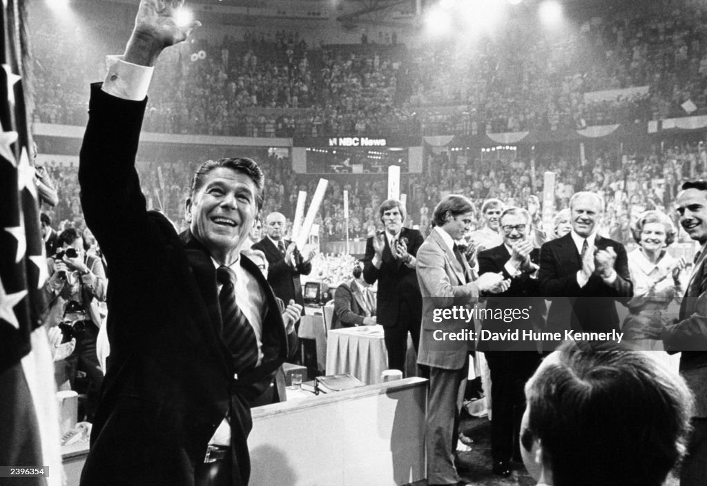 Ronald Reagan Attends Republican National Convention