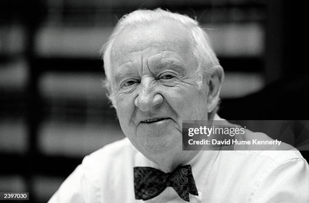 Supreme Court Justice John Paul Stevens sits in his chambers at the Supreme Court building June 17, 2002 in Washington, DC.