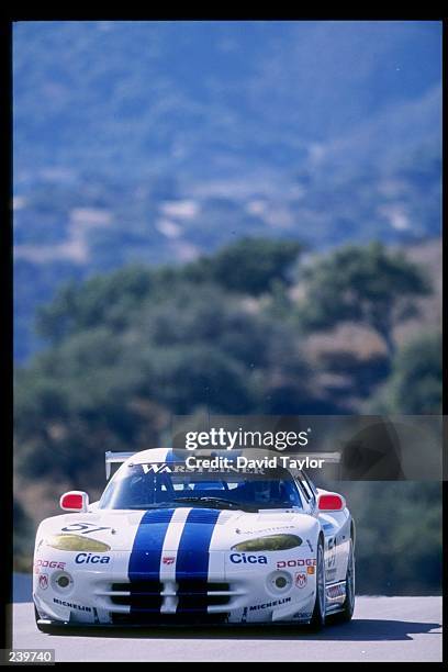 General view of a Dodge Viper GTS-R during the Visa FIA GT race at the Laguna Seca Raceway in Monterey, California. Mandatory Credit: David Taylor...