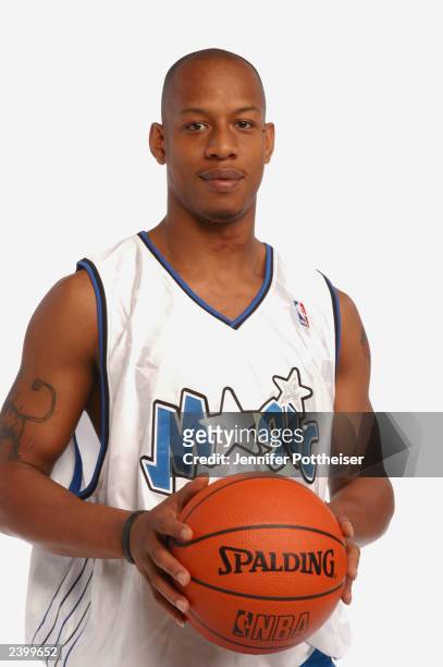 Keith Bogans of the Orlando Magic poses during a NBA rookie photo shoot at the MSG training facility in Tarrytown, New York on August 7, 2003. NOTE...