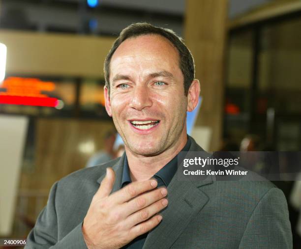 Actor Jason Isaacs arrives at the premiere of "Passionada" at the Cinerama Dome on August 14, 2003 in Los Angeles, California.