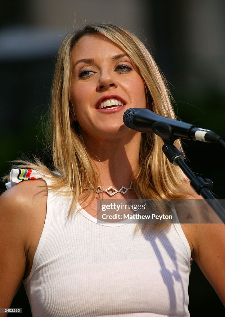 Liz Phair performs on the set of Good Morning America at Bryant Park