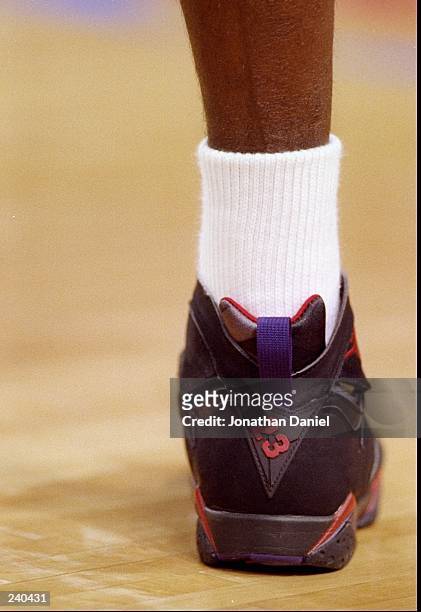 General view of Nike''s Air Jordan shoe during the first round playoff game between the Chicago Bulls and the Miami Heat. Mandatory Credit: Jonathan...
