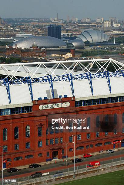 General view of Ibrox Stadium prior to the pre-season friendly match between Rangers and Arsenal at Ibrox on August 5th, 2003 in Glasgow, Scotland.