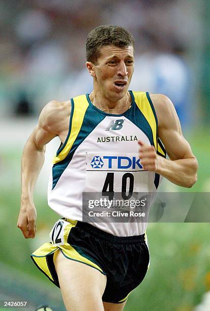 Youcef Abdi of Australia in action during the men's 1500 meter semi-final at the 9th IAAF World Athletics Championship August 25, 2003 in Paris,...