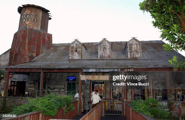 The exterior of the House Of Blues nightclub and resturaunt on the Sunset Strip in Los Angeles, California.