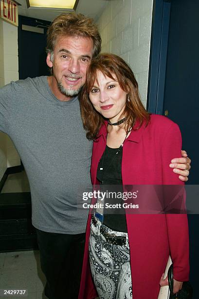 Kenny Loggins with Valerie Smaldone of 106.7 Lite FM backstage at the 106.7 Lite FM "One Night With Lite" annual concert at The Theater at Madison...