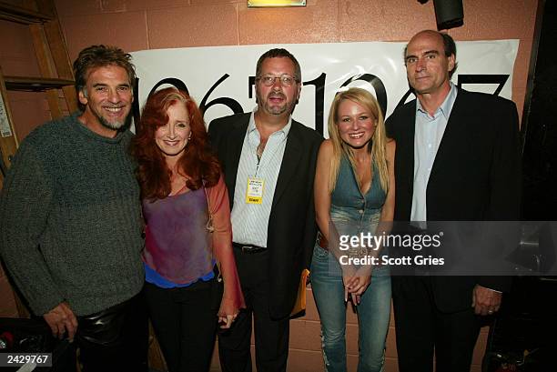 Kenny Loggins, Bonnie Raitt, Jim Ryan, Jewel, and James Taylor backstage at 106.7 Lite FM "One Night With Lite" annual concert at The Theater at...