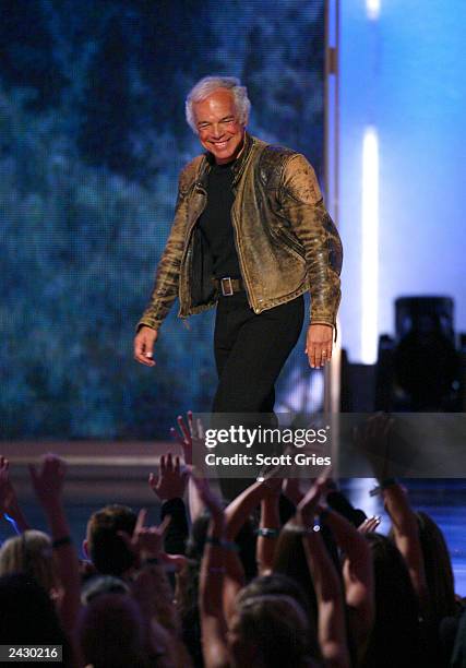 Ralph Lauren onstage at the 2002 VH1 Vogue Fashion Awards at Radio City Music Hall in New York City, 10/15/02. Photo by Scott Gries/Getty Images.