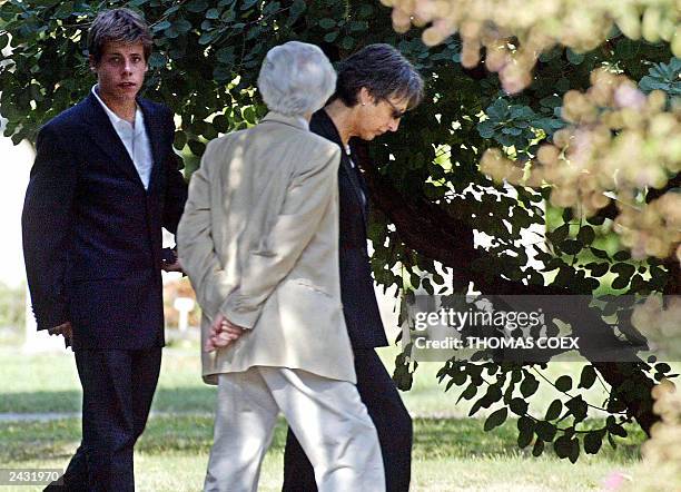 Annie Vieira De Mello , widow of the UN envoy to Iraq, Sergio Viera De Mello, arrives with her familly at the Chappelle Of The Kings in Geneva, 25...