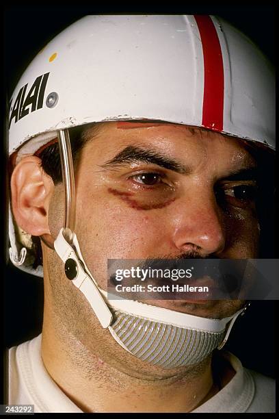 General view a player looking on during a jai alai game in Tampa, Florida. Mandatory Credit: Scott Halleran /Allsport