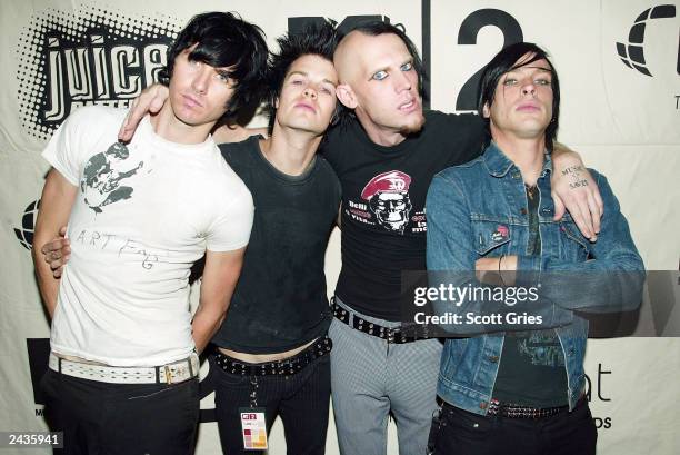 Poses for a photo backstage during an MTV2 benefit concert event, benefitting "LIFEbeat: The Music Industry Fights AIDS", at the Roseland Ballroom...