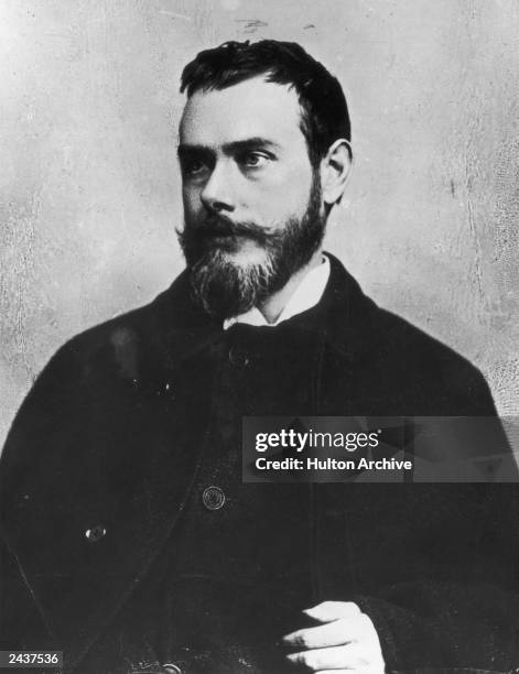 English poet Francis Thompson , author of 'The Hound of Heaven' and other works. Circa 1890.