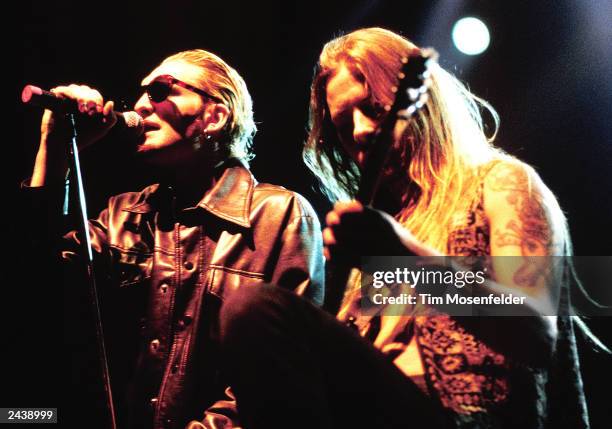 Layne Staley and Jerry Cantrell of Alice in Chains performing at the San Jose State Event Center in San Jose Calif. On April 11th, 1993. Photo by Tim...