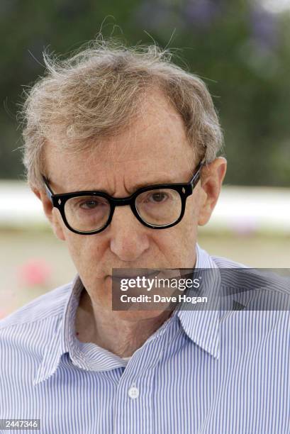 American director Woody Allen arrives at the opening night of the 55th International Film Festival on May 15, 2002 in Cannes, France.