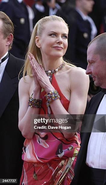 Australian actress Nicole Kidman arrives for the screening of the film "Dogville" at the 56th International Film Festival on May 19, 2003 in Cannes.