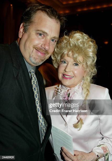 Donna Douglas , Ellie May from the Beverly Hillbillies, and Dustin Ebsen, son of Buddy Ebsen, at the Academy of Television Arts and Sciences...