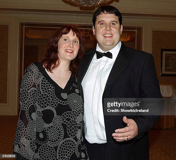 Comedian Peter Kay and wife Susan attend the "Keith Duffy Pepsi Celebrity Golf Classic" afterparty at The Four Seasons hotel on August 30, 2003 in...