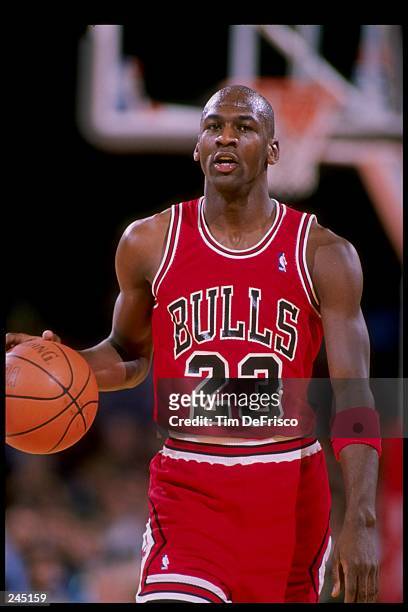 Guard Michael Jordan of the Chicago Bulls in action. Mandatory Credit: Tim de Frisco /Allsport