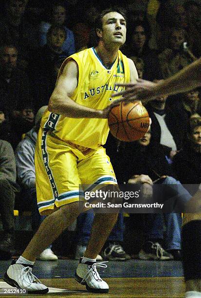 Jason Smith for Australia in action during game one in the FIBA Aceania Championship between the Australian Boomers and New Zealand Tall Blacks in...