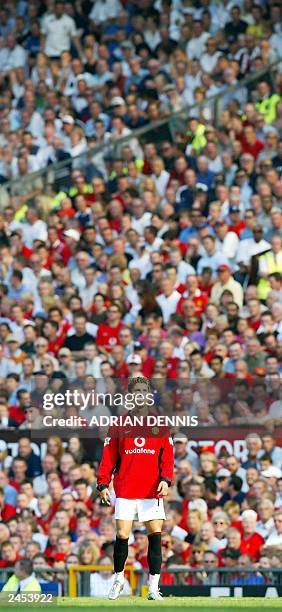 Manchester United's new signing Cristiano Ronaldo makes his debut in front of the home fans during the game against Bolton Wanderers in the first...