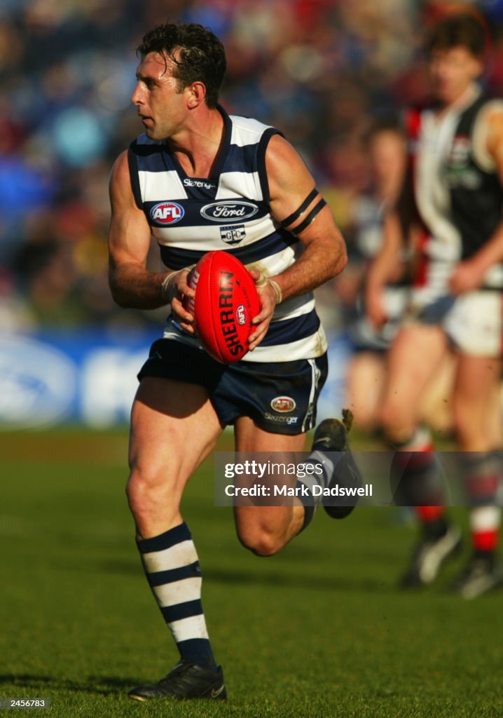 Peter Rigacci Peter Riccardi for the Cats in action during the round 22 AFL match ...