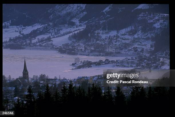 General view of the city of Lillehammer, Norway which will be the site of the 1994 Winter Olympics.