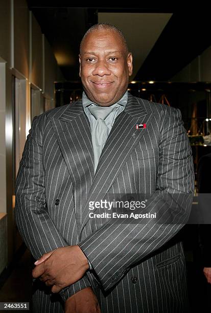 Andre Leon Talley attends the Yves Saint Laurent Rive Gauche 57th Street Boutique Opening Party September 4, 2003 in New York City.