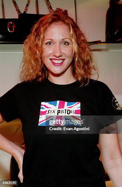 Amy Sacco attends the Yves Saint Laurent Rive Gauche 57th Street Boutique Opening Party September 4, 2003 in New York City.