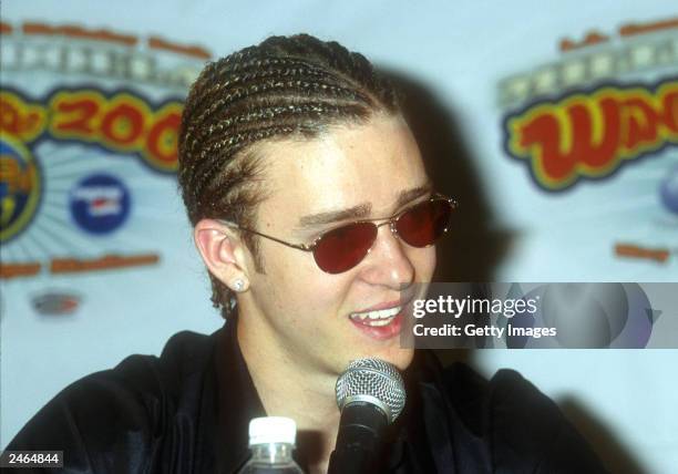 Singer Justin Timberlake, lead singer for N'Sync, attends the Wango Tango Concert on May 13 in Los Angeles, California.