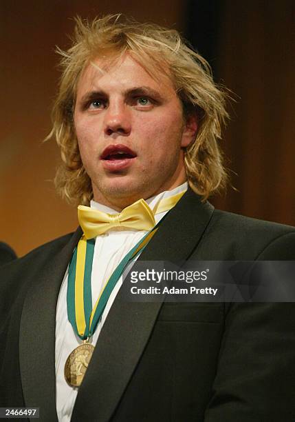 Phil Waugh of the Wallabies the John Eales Medal winner for 2003 at the John Eales Medal dinner at Star City Casino September 5, 2003 in Sydney,...